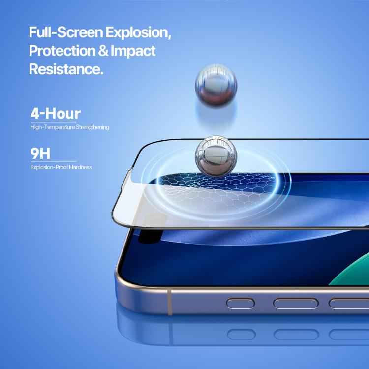 DUX DUCIS Roga Series 2.5D HD Fully Transparent Tempered Screen Protector with Dust Removal Quick-Attach Box
