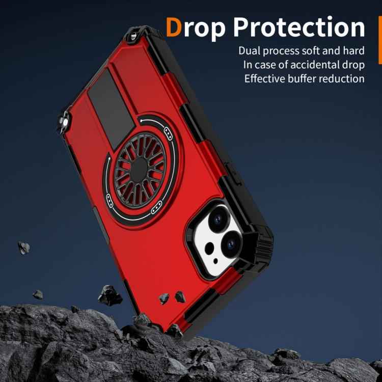 Shockproof Kickstand Metallic Shaft MagSafe Phone Case