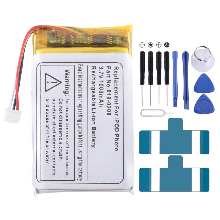 Batería de repuesto para iPod Photo 20G, 30G y 60G a1059 1099 616-0206 de 1000 mAh.
