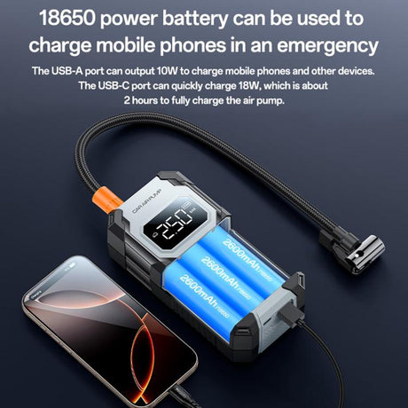 Yesido VC12 7800mAh Multi-function Car Air Pump Car Tires Cordless Tire Inflator - LYDARZ