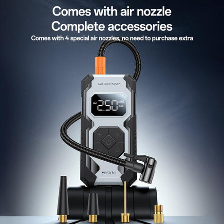 Yesido VC12 7800mAh Multi-function Car Air Pump Car Tires Cordless Tire Inflator - LYDARZ