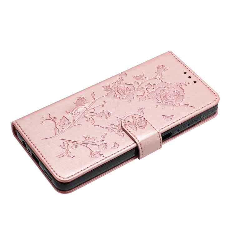 Rose Flower Embossing Pattern Leather Phone Case