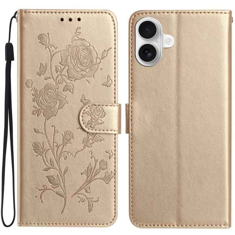 Rose Flower Embossing Pattern Leather Phone Case