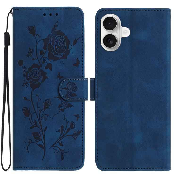 Rose Flower Embossing Pattern Leather Phone Case