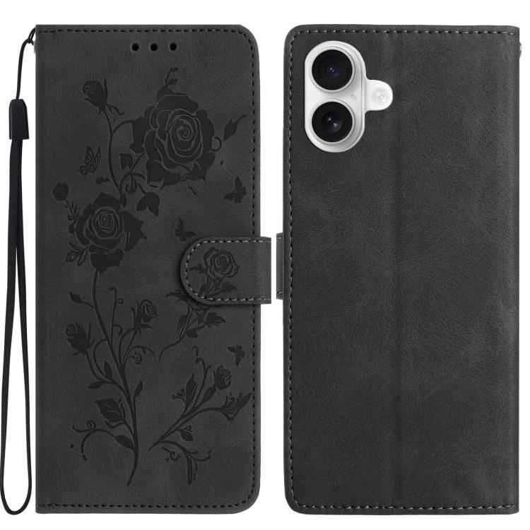 Rose Flower Embossing Pattern Leather Phone Case