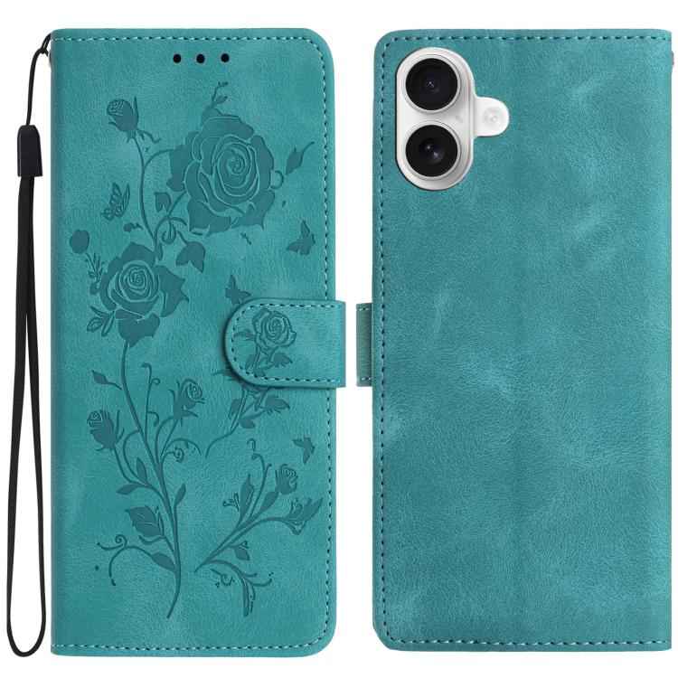 Rose Flower Embossing Pattern Leather Phone Case
