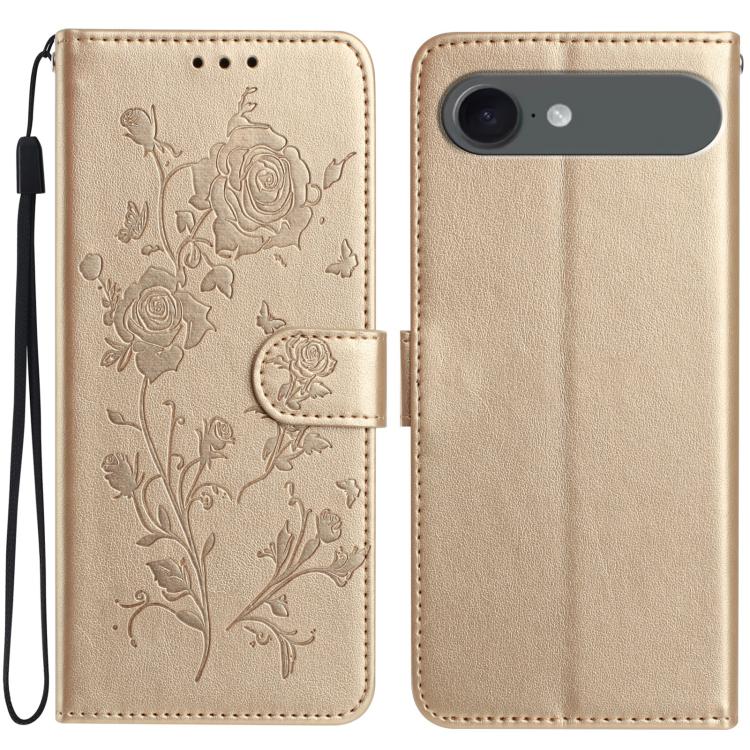 Rose Flower Embossing Pattern Leather Phone Case