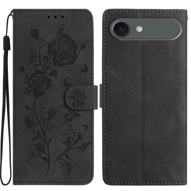 Rose Flower Embossing Pattern Leather Phone Case