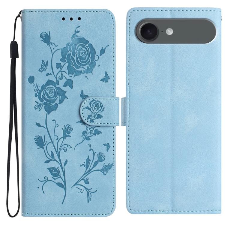 Rose Flower Embossing Pattern Leather Phone Case