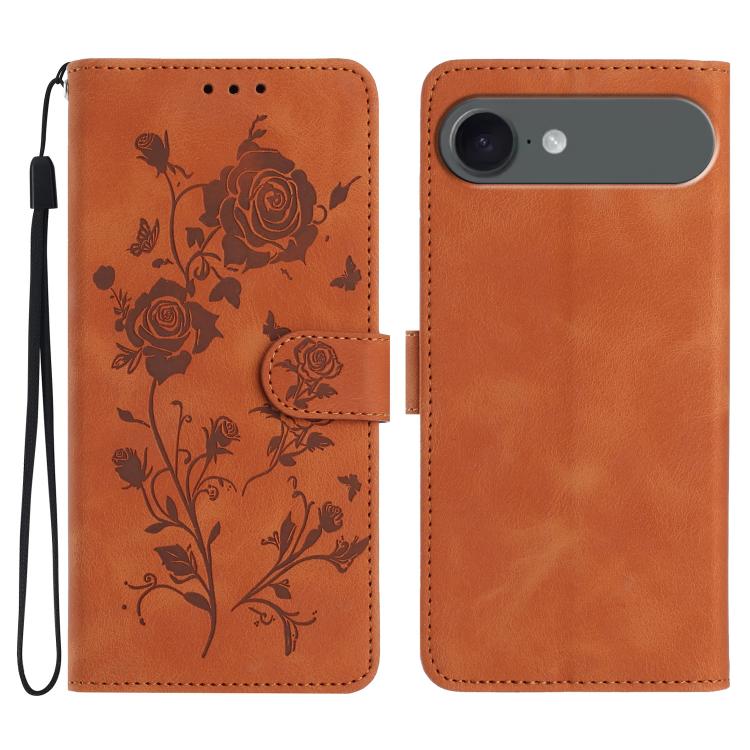 Rose Flower Embossing Pattern Leather Phone Case