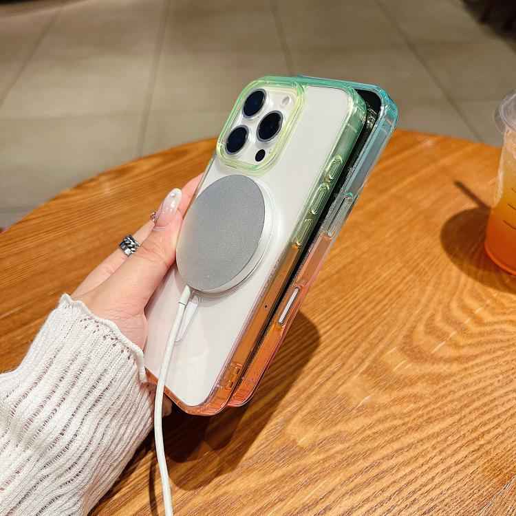 Contrast Color Gradient Transparent MagSafe Phone Case