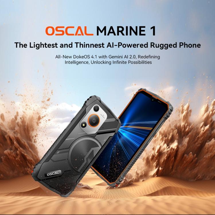 Blackview Oscal Marine 1 - 6.56 inch, Android 15, Unisoc UMS9230E T615 Octa Core, 4G Network, OTG, NFC, 4GB+128GB Storage