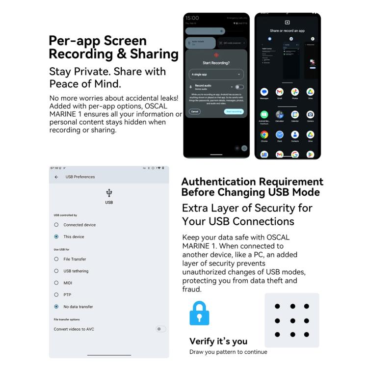 Blackview Oscal Marine 1, 6.56 inch Android 15 Unisoc UMS9230E T615 Octa Core, Network: 4G, OTG, NFC, 4GB+128GB