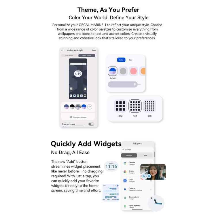 Blackview Oscal Marine 1, 6.56 inch Android 15 Unisoc UMS9230E T615 Octa Core, Network: 4G, OTG, NFC, 4GB+128GB