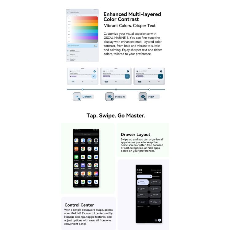 Blackview Oscal Marine 1, 6.56 inch Android 15 Unisoc UMS9230E T615 Octa Core, Network: 4G, OTG, NFC, 4GB+128GB