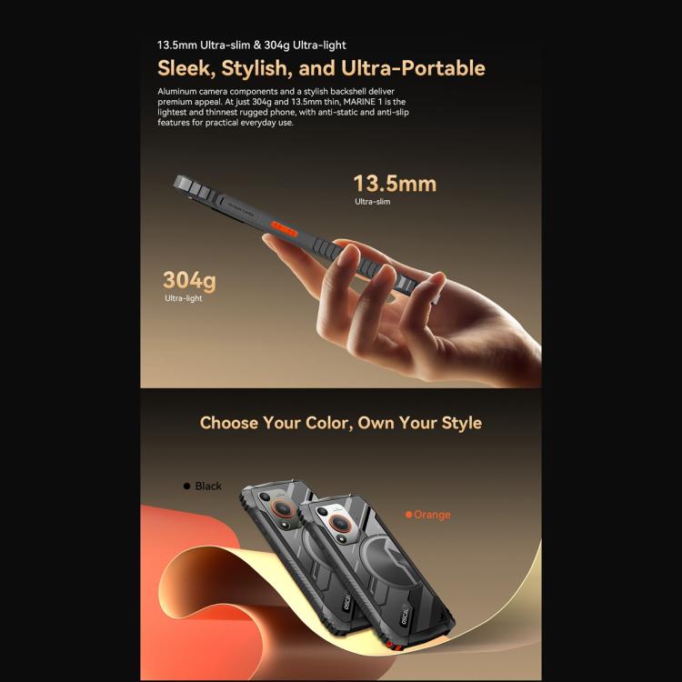 Blackview Oscal Marine 1 - 6.56 inch, Android 15, Unisoc UMS9230E T615 Octa Core, 4G Network, OTG, NFC, 4GB+128GB Storage