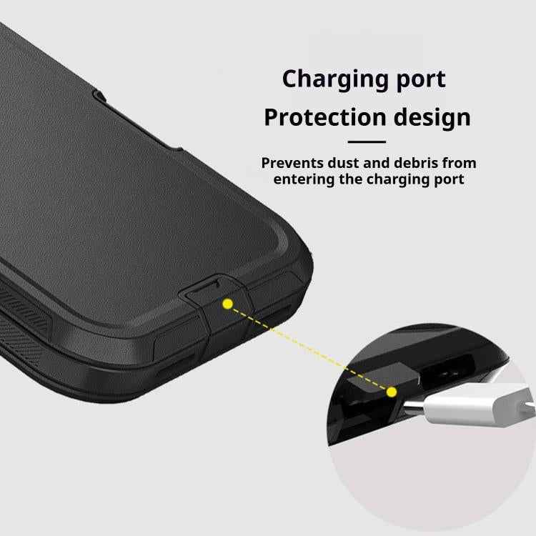 Kalebol Shockproof PC Hybrid TPU Phone Case with Back Clip