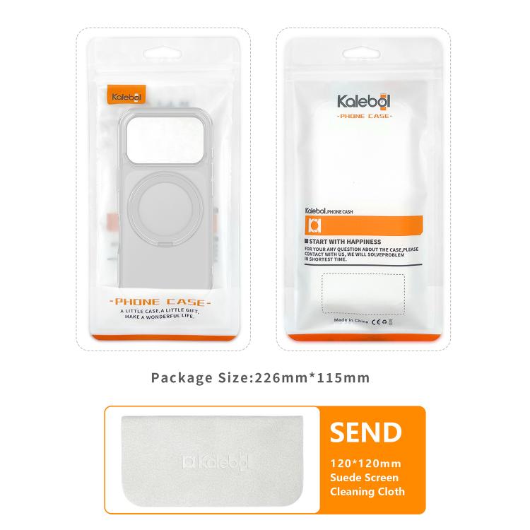 Funda para teléfono Kalebol MagSafe - Soporte híbrido de TPU acrílico esmerilado