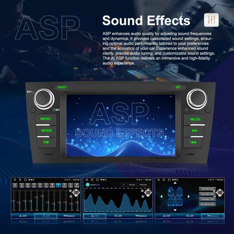 For BMW 3 Series E90 Android 15 7 inch Car CarPlay Car Navigation Reversing Image Integrated Machine, Standard, Standard+AHD+Microphone