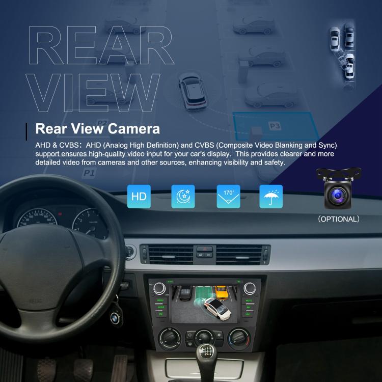 Para BMW Serie 3 E90 Android 15 7 pulgadas CarPlay Car Navigation Reversing Image Integrated Machine, Standard, Standard+AHD+Microphone