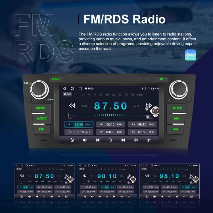 For BMW 3 Series E90 Android 15 7 inch Car CarPlay Car Navigation Reversing Image Integrated Machine, Standard, Standard+AHD+Microphone