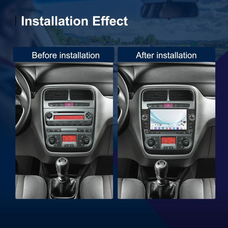 For Fiat Punto 2005-2009 Android 15 7 inch 2G+64G Car Central Control Audio Video Navigation, Standard, Standard+AHD+Microphone