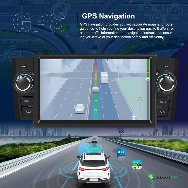 For Fiat Punto 2005-2009 Android 15 7 inch 2G+64G Car Central Control Audio Video Navigation, Standard, Standard+AHD+Microphone