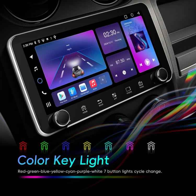 10.36 inch Screen Android 15 Car CarPlay Navigation Integrated Machine with Dual Knob, Standard, Standard+AHD+Microphone