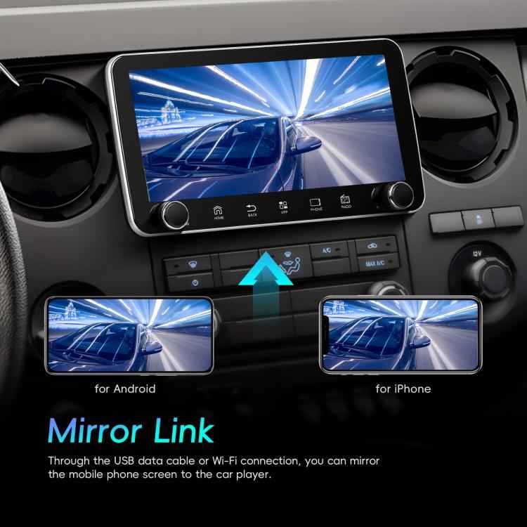 10.36 inch Screen Android 15 Car CarPlay Navigation Integrated Machine with Dual Knob, Standard, Standard+AHD+Microphone