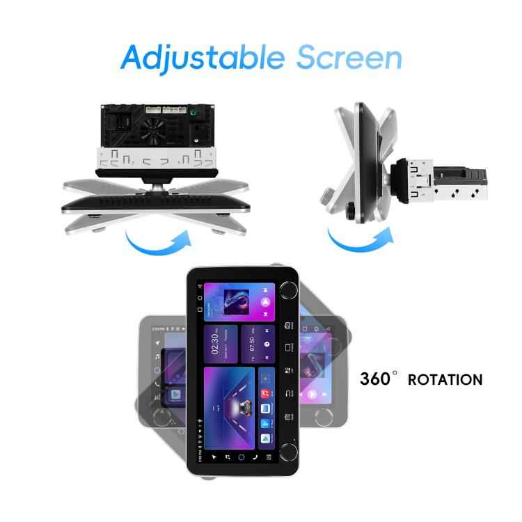 10.36 inch Screen Android 15 Car CarPlay Navigation Integrated Machine with Dual Knob, Standard, Standard+AHD+Microphone