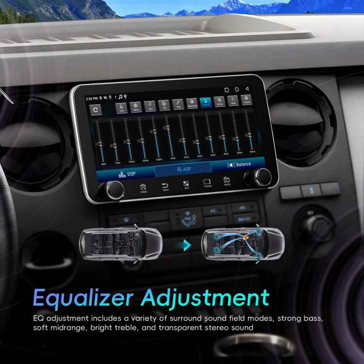 10.36 inch Screen Android 15 Car CarPlay Navigation Integrated Machine with Dual Knob, Standard, Standard+AHD+Microphone