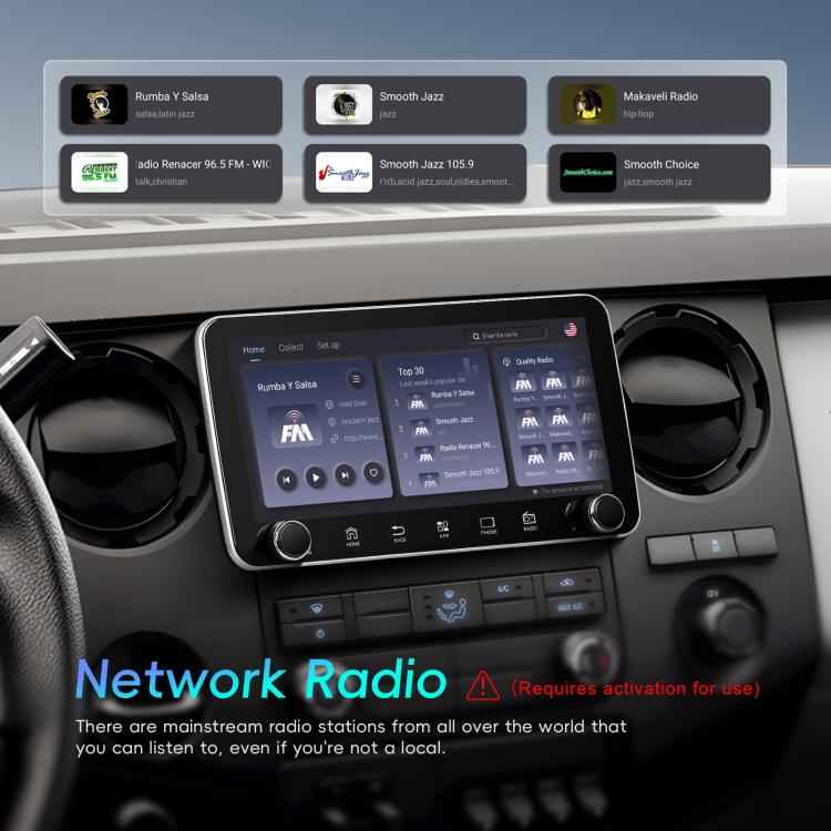 10.36 inch Screen Android 15 Car CarPlay Navigation Integrated Machine with Dual Knob, Standard, Standard+AHD+Microphone