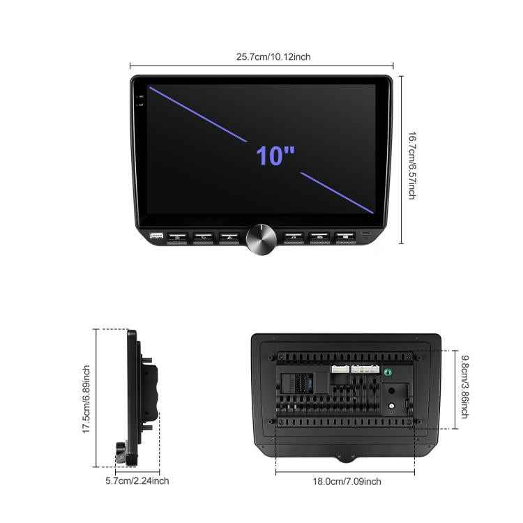 10 inch Screen Android 15 Car Navigation Audio Video Integrated Machine, Standard, Standard+AHD+Microphone