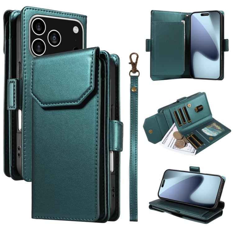 Multi Card Wallet Leather Phone Case with Strap