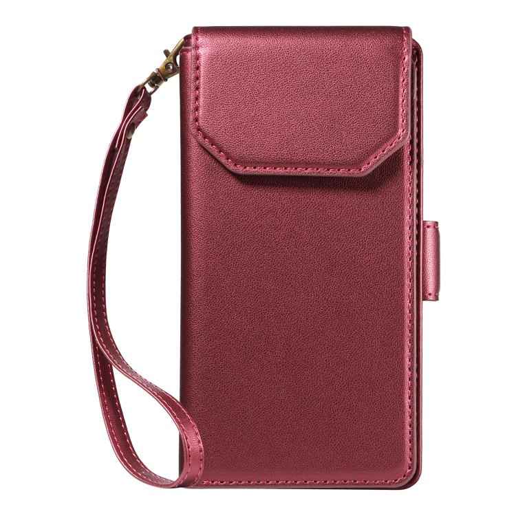 Multi Card Wallet Leather Phone Case with Strap