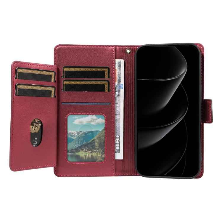 Multi Card Wallet Leather Phone Case with Strap