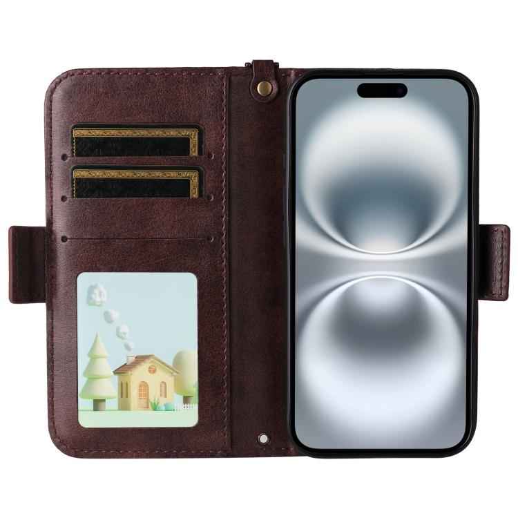 Multi-card Slots Crossbody Cowhide Leather Phone Case