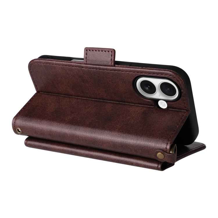 Multi-card Slots Crossbody Cowhide Leather Phone Case