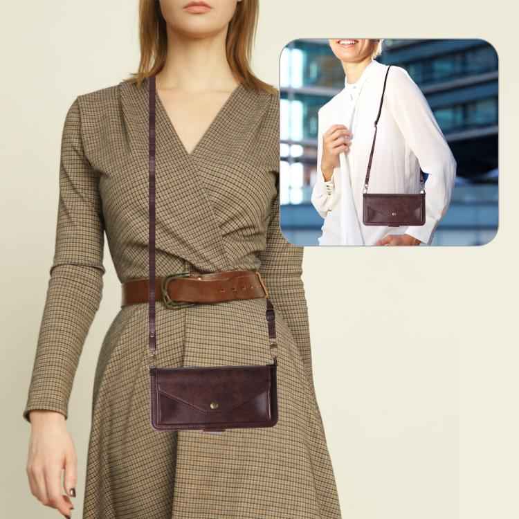 Multi-card Slots Crossbody Cowhide Leather Phone Case