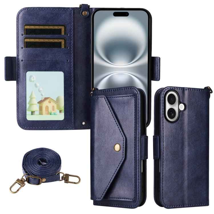 Multi-card Slots Crossbody Cowhide Leather Phone Case