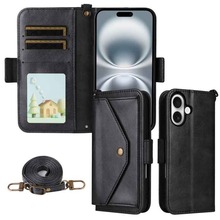 Multi-card Slots Crossbody Cowhide Leather Phone Case