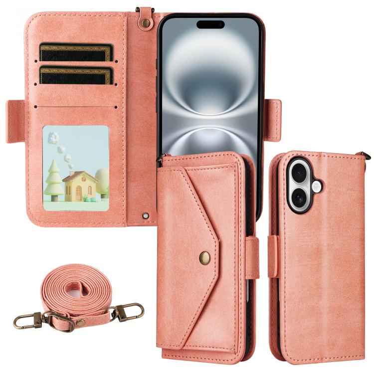 Multi-card Slots Crossbody Cowhide Leather Phone Case