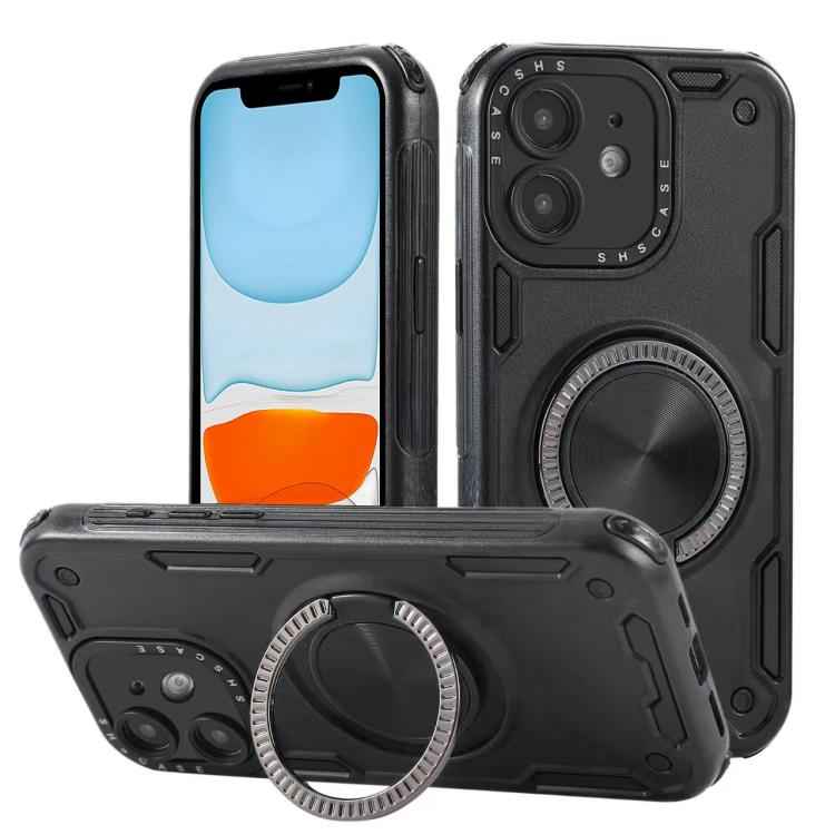 Three-core Mecha 360 Degree Rotation Magnetic Holder Phone Case