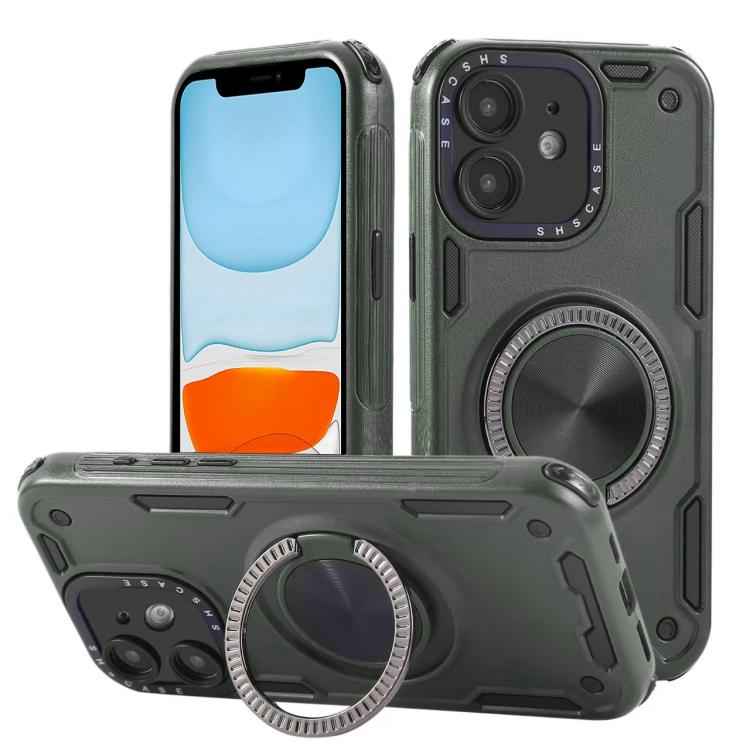 Three-core Mecha 360 Degree Rotation Magnetic Holder Phone Case