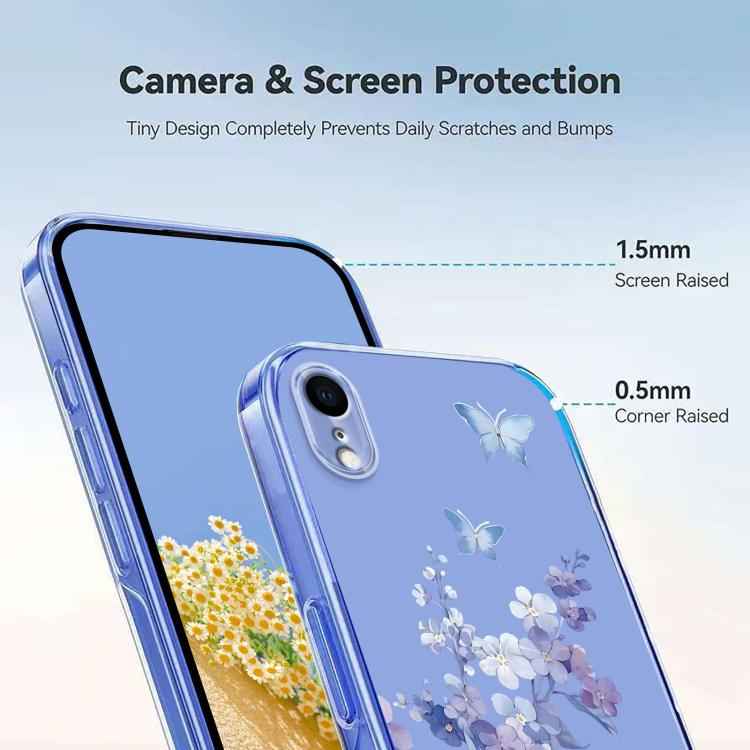 Flower Pattern Painted TPU Phone Case