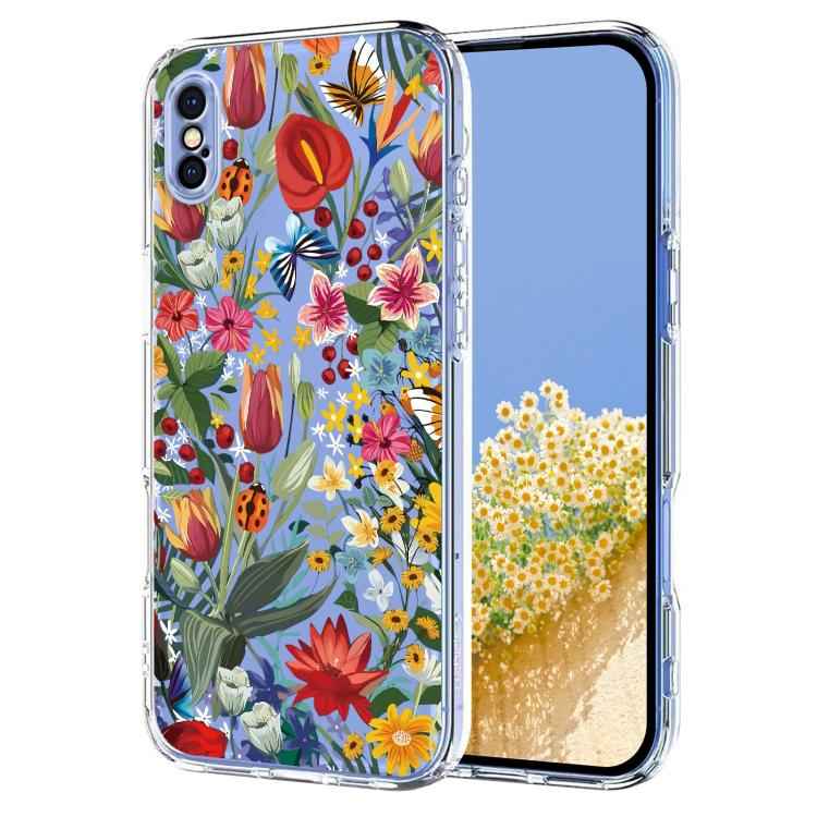 Flower Pattern Painted TPU Phone Case