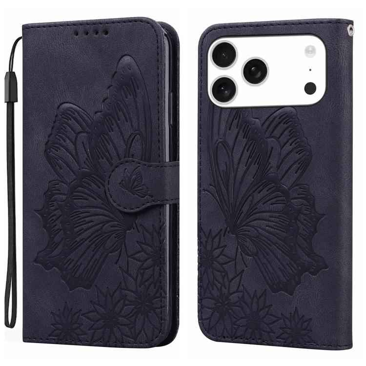 Retro Skin Feel Butterflies Embossing Horizontal Flip Leather Phone Case