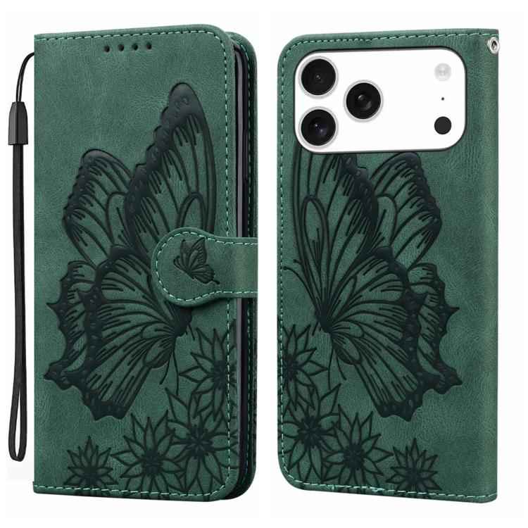 Retro Skin Feel Butterflies Embossing Horizontal Flip Leather Phone Case