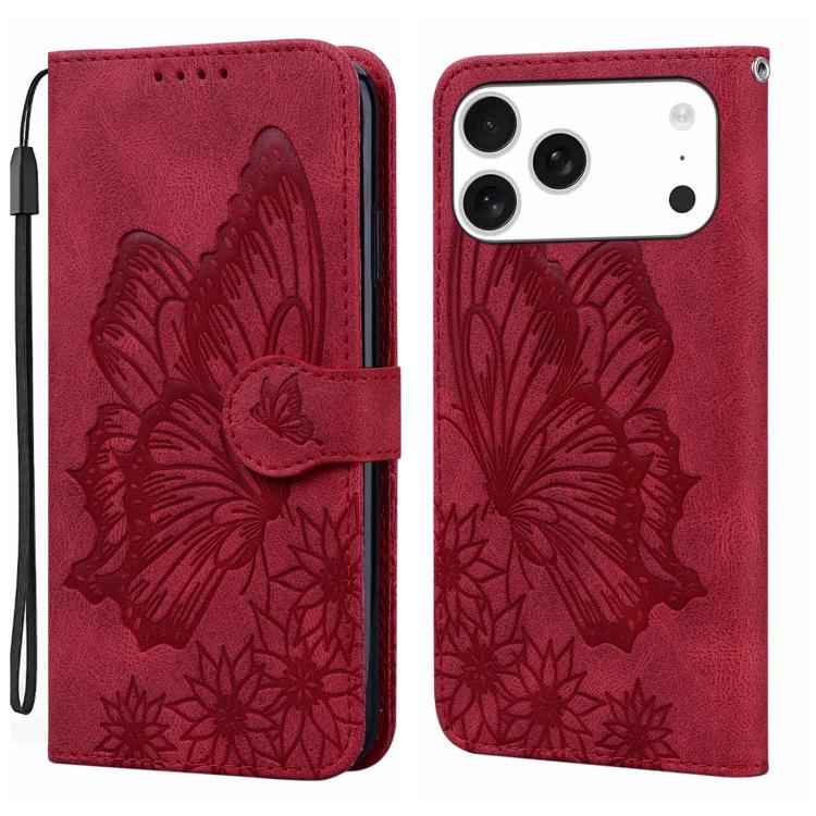 Retro Skin Feel Butterflies Embossing Horizontal Flip Leather Phone Case
