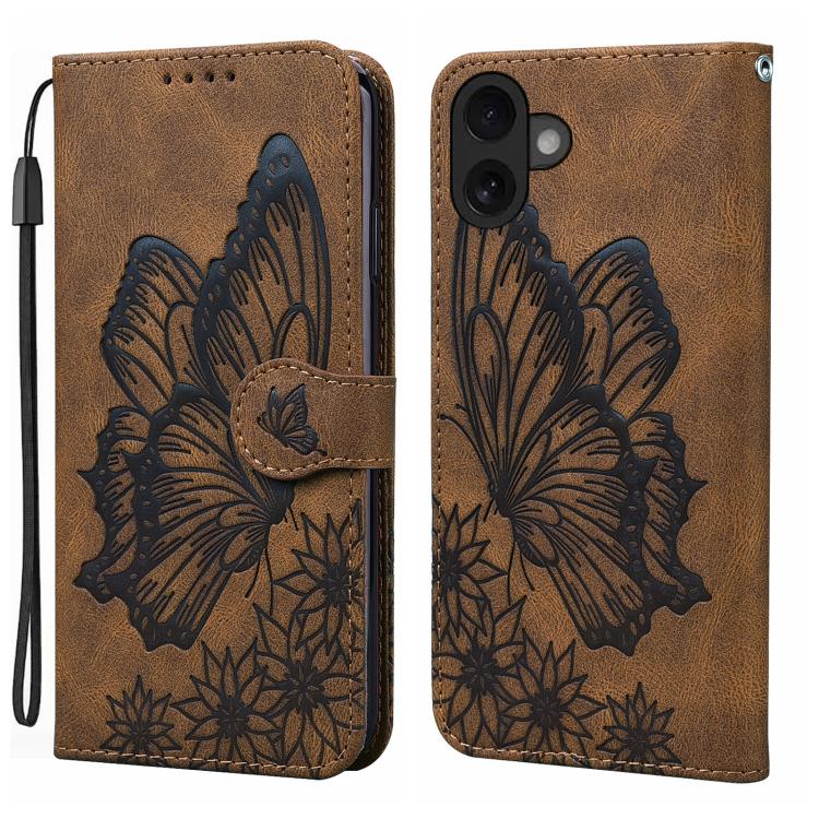 Retro Skin Feel Butterflies Embossing Horizontal Flip Leather Phone Case